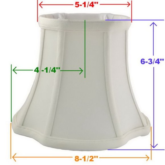 French Oval Lamp shade  in 100% Pongee Silk - Picture 2 of 4